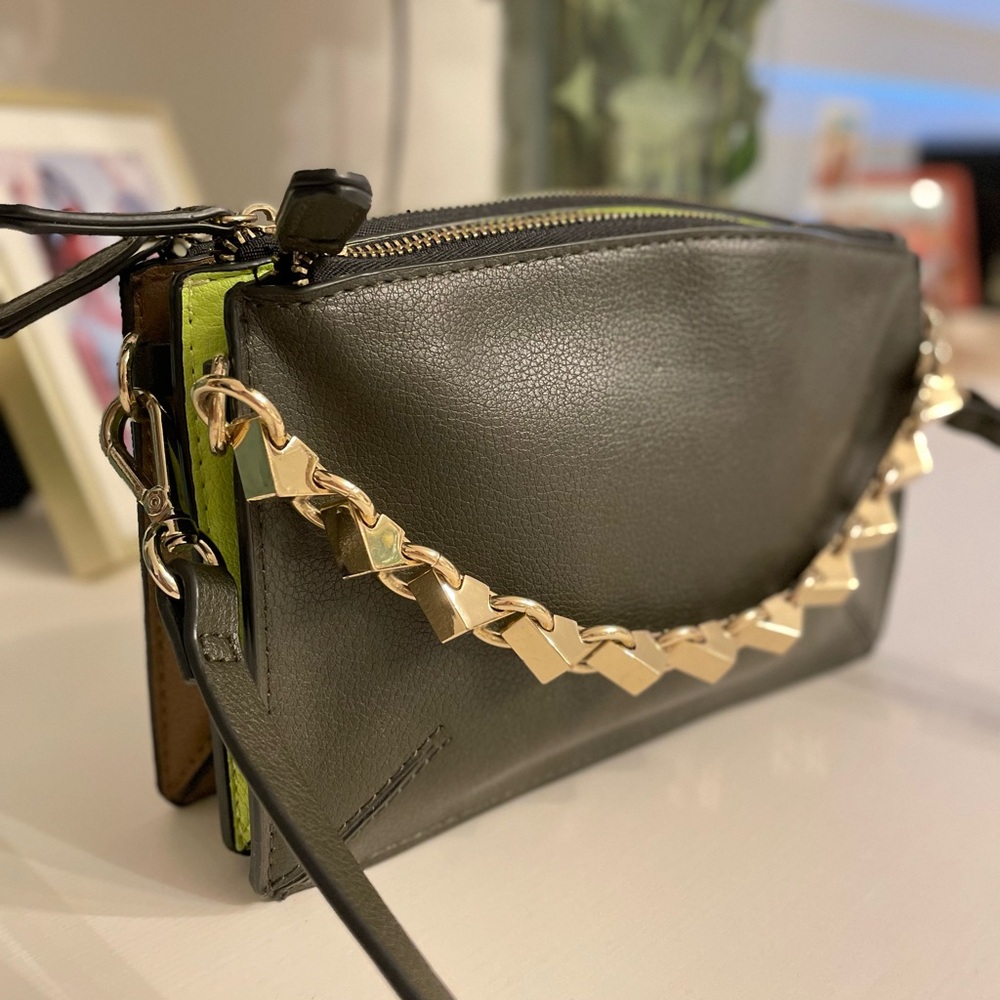 Zara 3 Zippers Crossbody Bag
